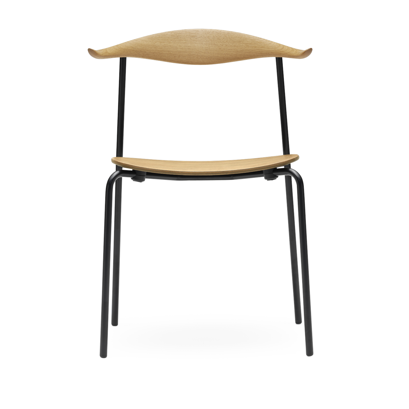 Sedia in quercia oliata e acciaio nero 76, 5 cm CH88T - Carl Hansen & Søn