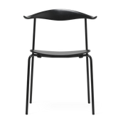 Sedia in faggio oliato nero e acciaio nero 76, 5 cm CH88T - Carl Hansen & Søn