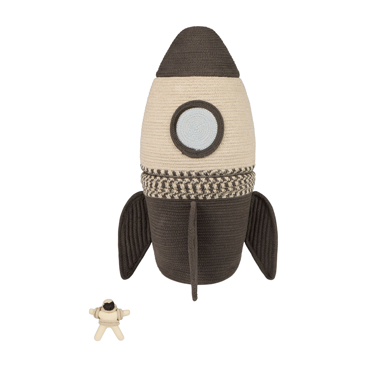 Cesto portaoggetti in cotone per razzi 43x68cm Voglio essere un astronauta - Lorena Canals