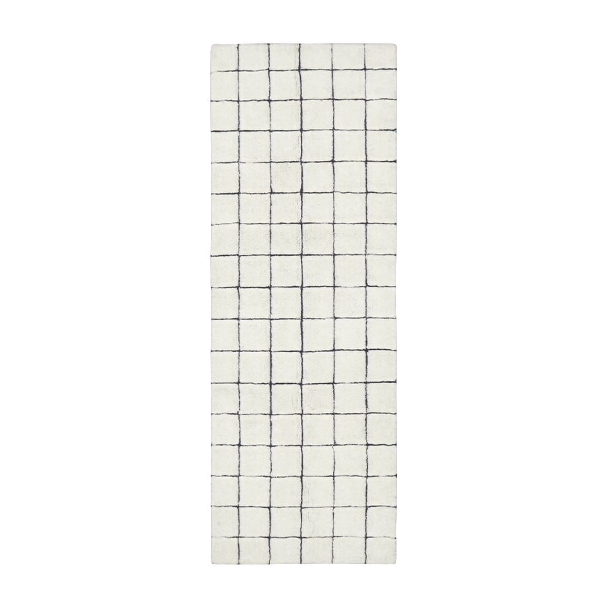 Tappeto in lana bianca 80x230cm Mosaico - Lorena Canals