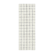 White wool rug 80x230cm Mosaic - Lorena Canals