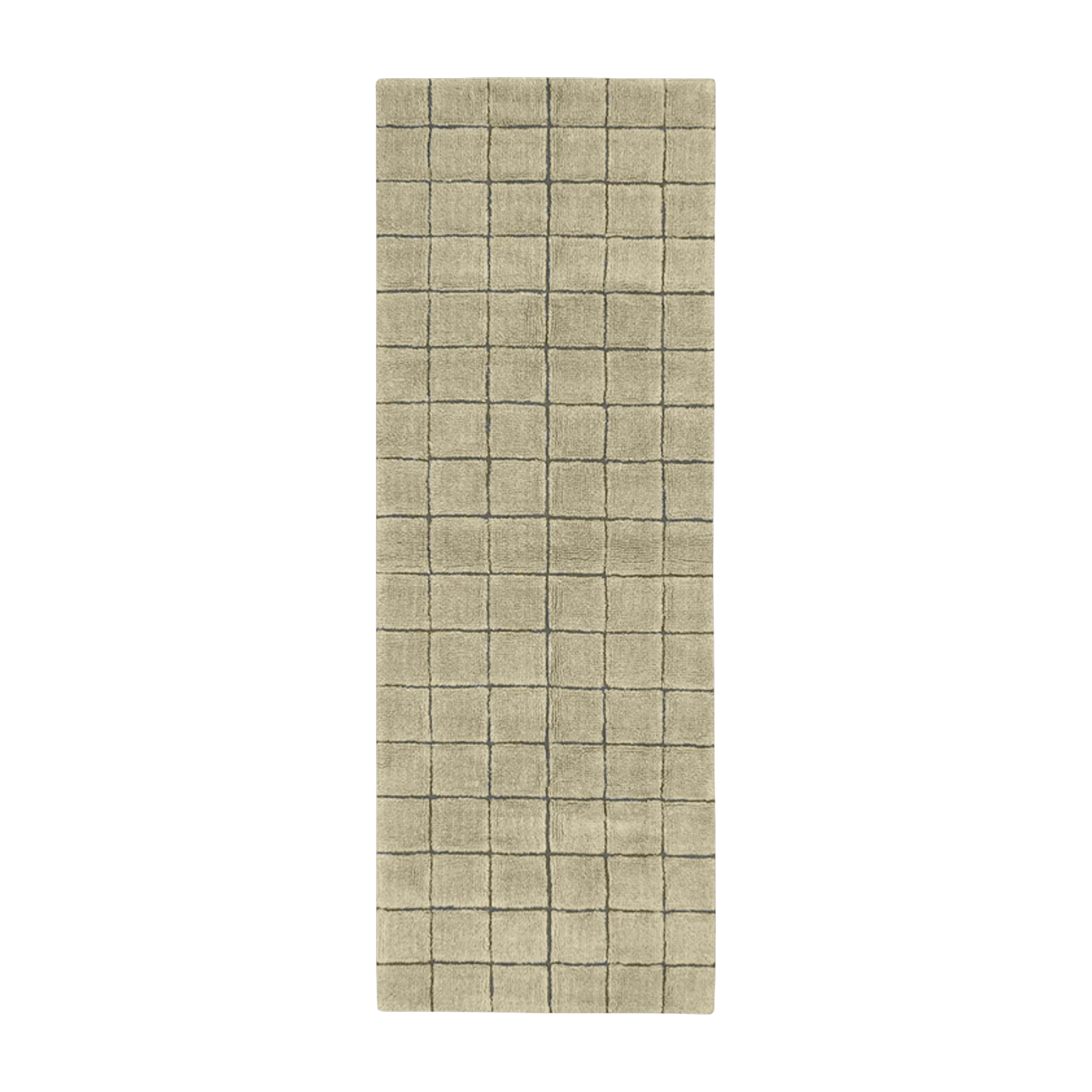 Moss wool rug 80x230cm Mosaic - Lorena Canals