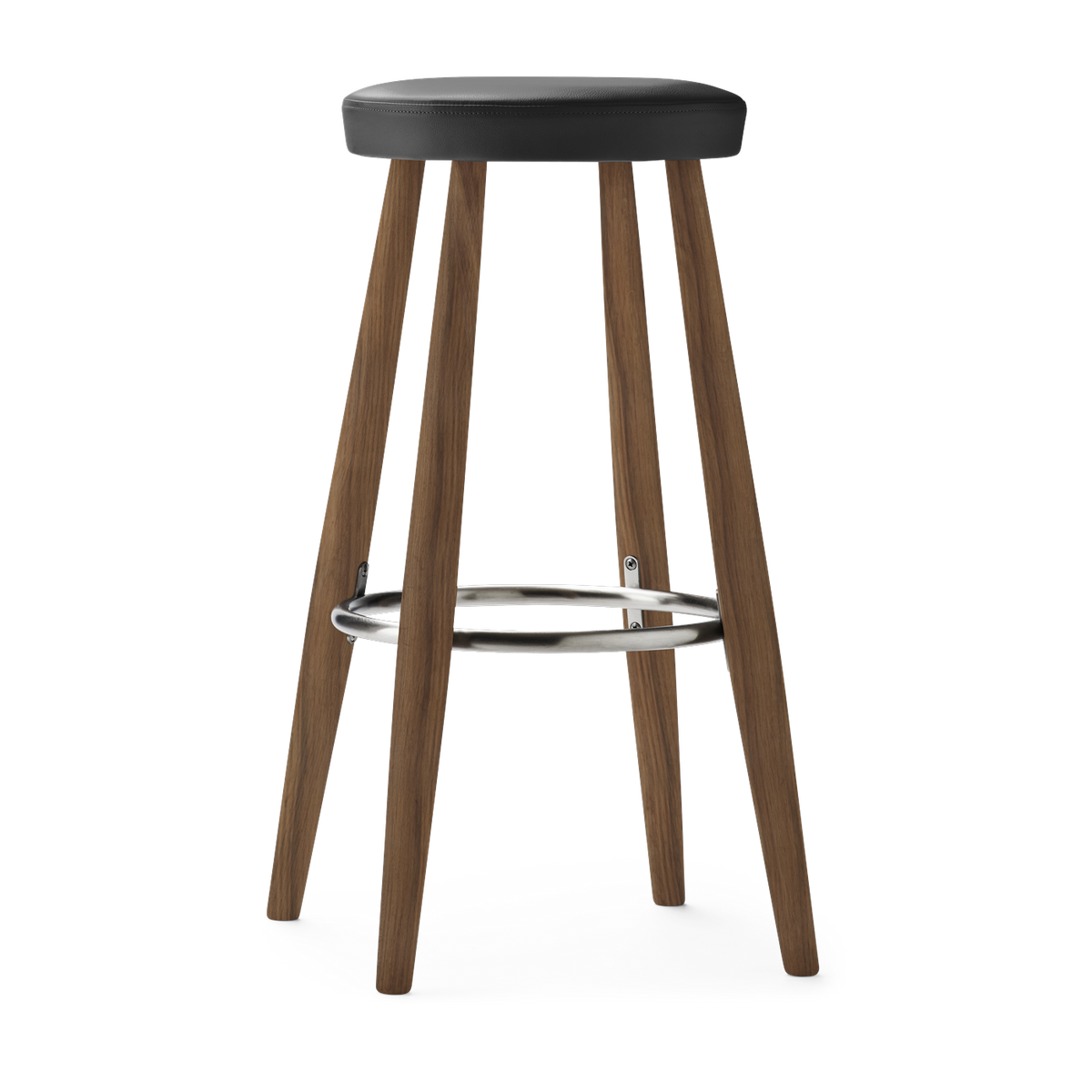 Taburete de bar en nogal aceitado y asiento de cuero thor 301 35x76cm CH56 - Carl Hansen & Søn