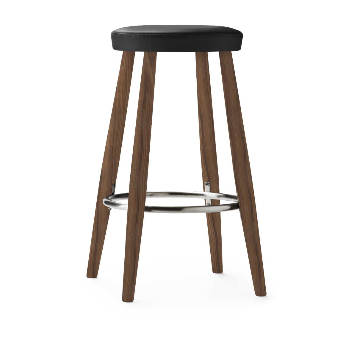 Taburete de bar en nogal aceitado y asiento de cuero thor 301 35x68cm CH58 - Carl Hansen & Søn