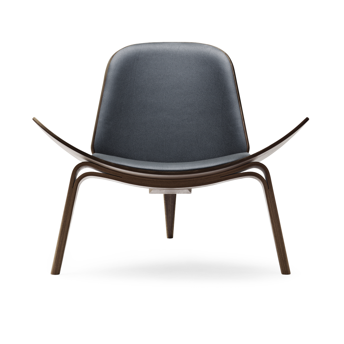 Poltrona e loke in noce laccato 7150 seduta 74cm CH07 - Carl Hansen & Søn