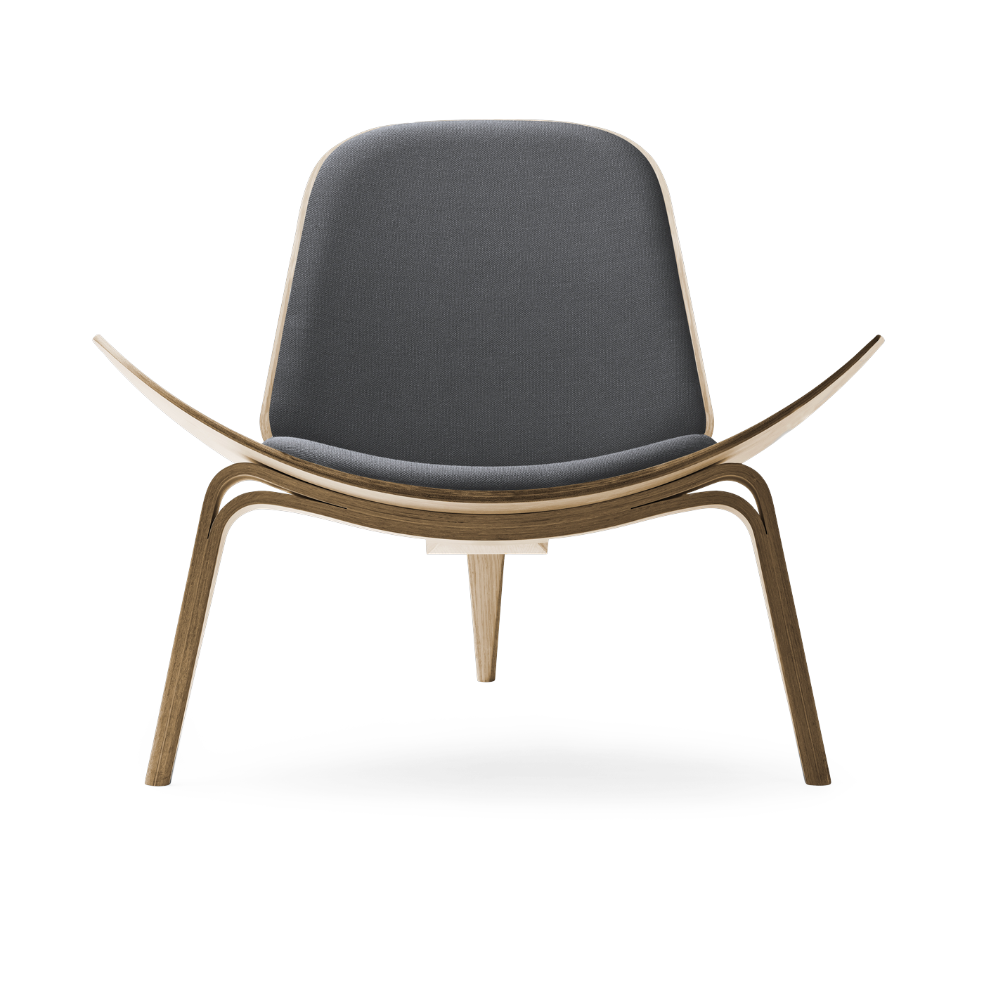 Poltrona in rovere oliato e pelle fiord 171 seduta 74 cm CH07 - Carl Hansen & Søn