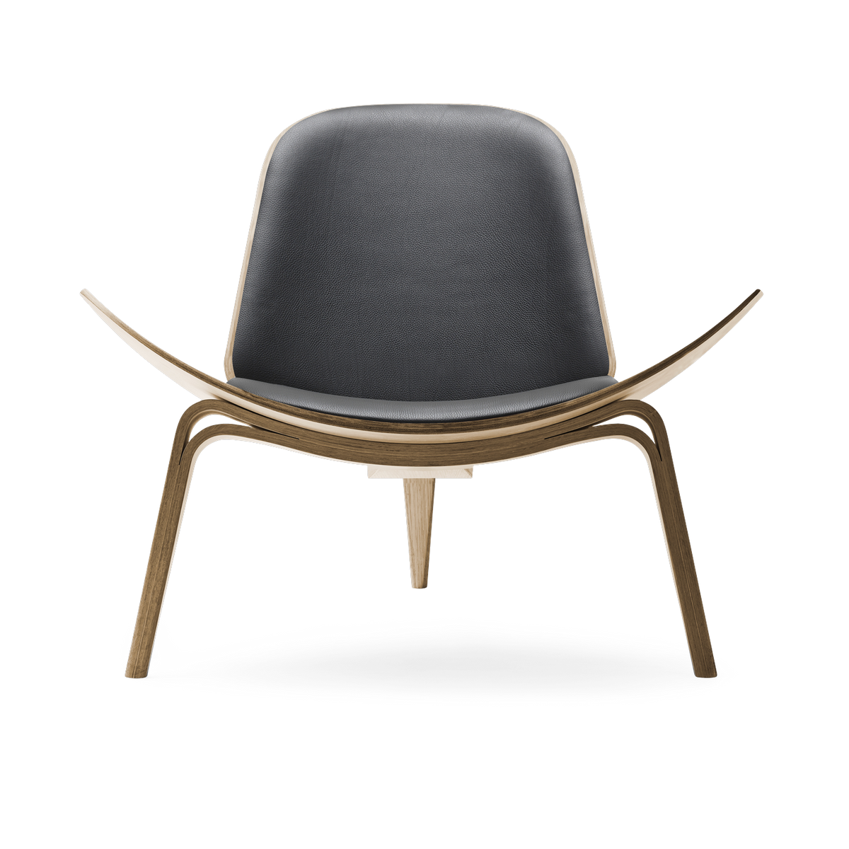 Poltrona in rovere oliato con seduta in pelle thor 301 74 cm CH07 - Carl Hansen & Søn
