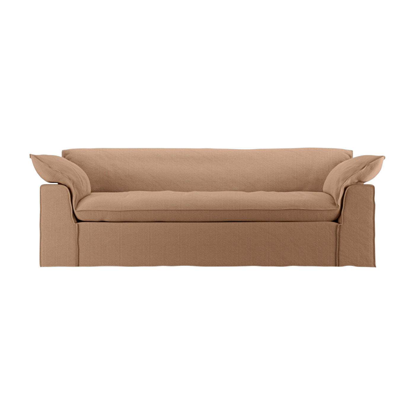 Sofá de terciopelo marrón 244cm Nomade - HKLIVING