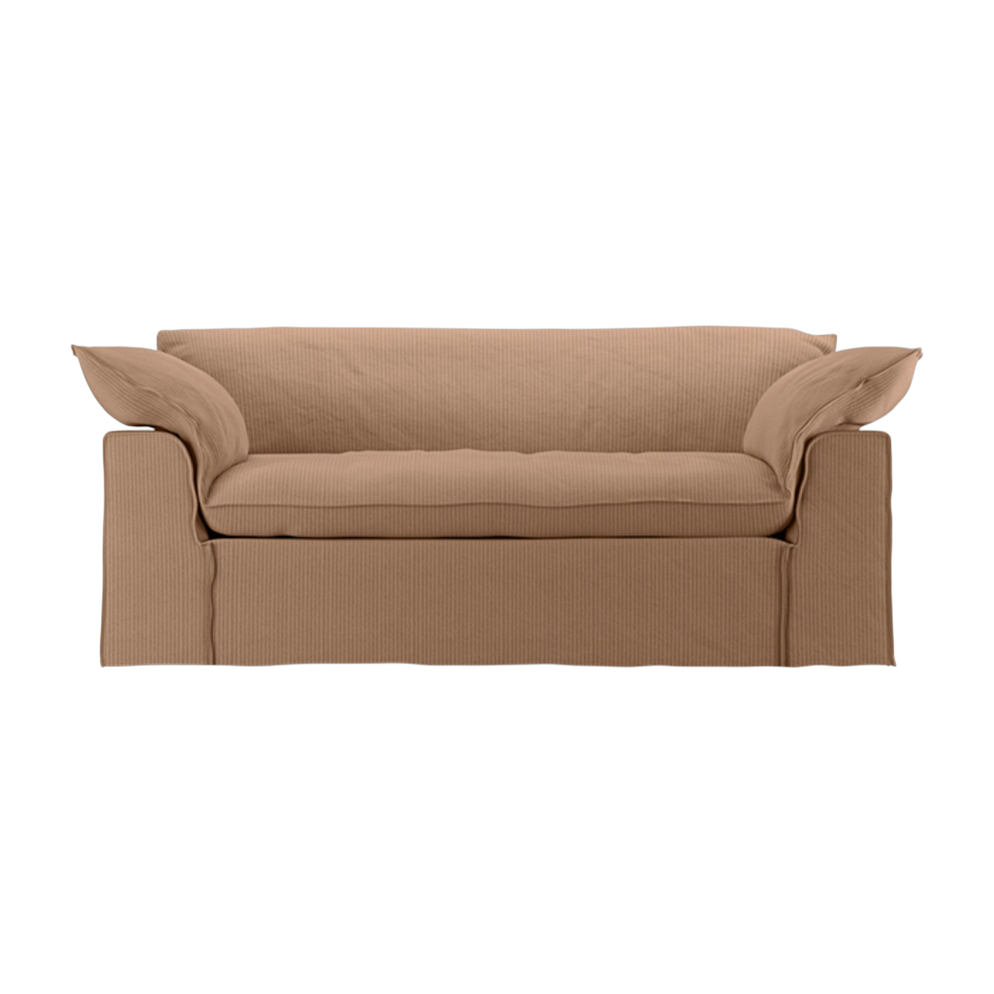 Sofá de terciopelo marrón 204cm Nomade - HKLIVING