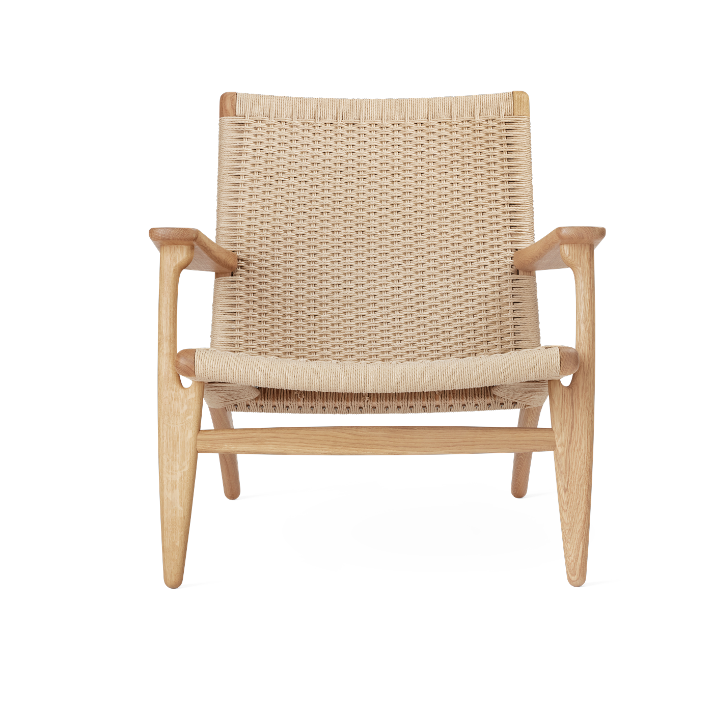 Poltrona in rovere con seduta intrecciata naturale 73cm CH25 - Carl Hansen & Søn