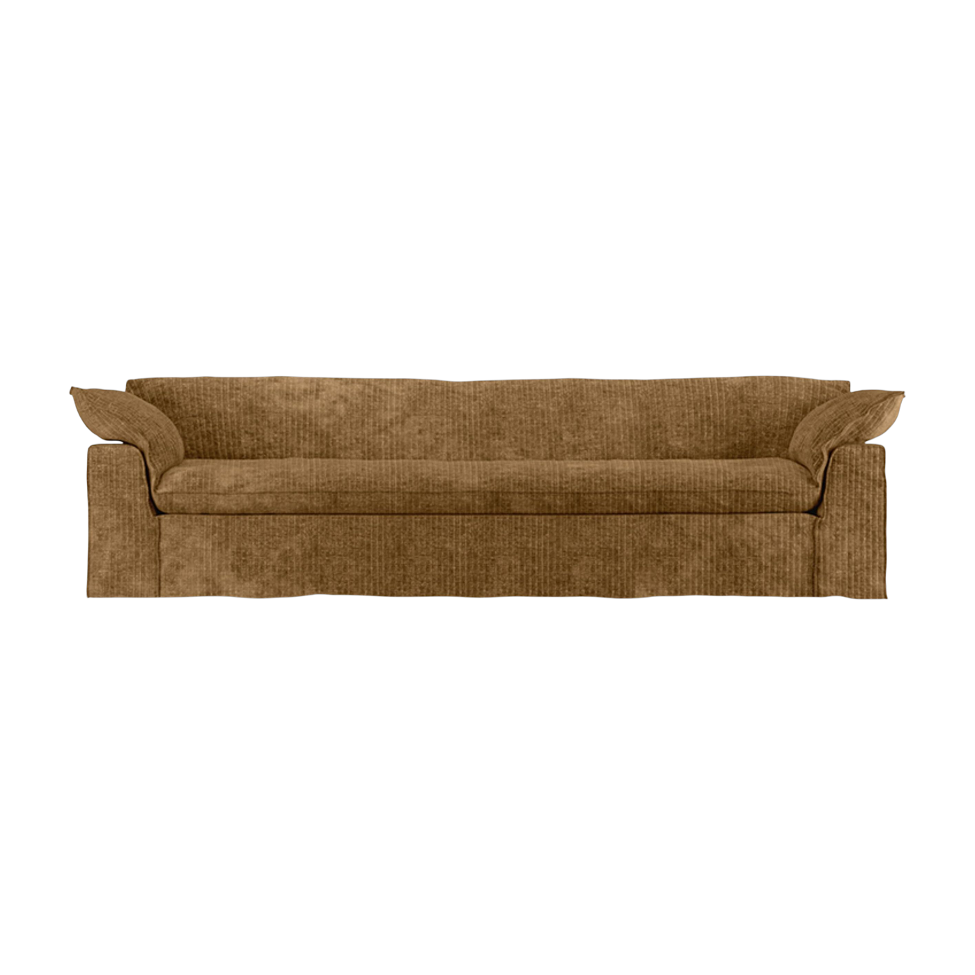 Divano in velluto a coste color oro antico 305cm Nomad - HKLIVING
