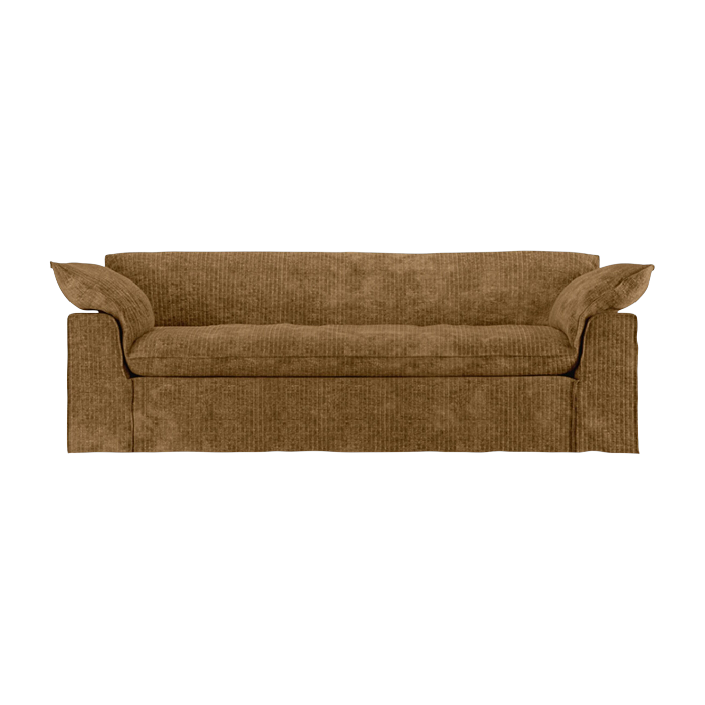 Divano in velluto a coste color oro antico 244 cm Nomad - HKLIVING
