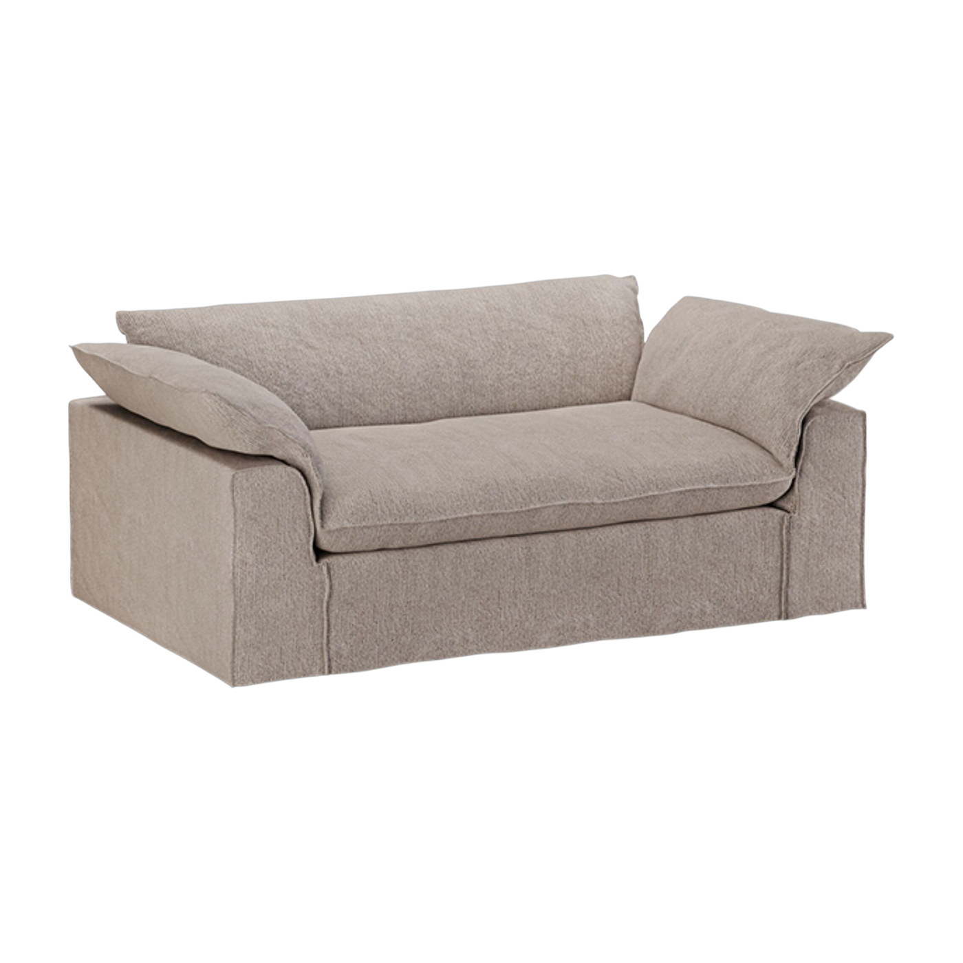 Sneak divano in tessuto beige 204cm Nomad - HKLIVING