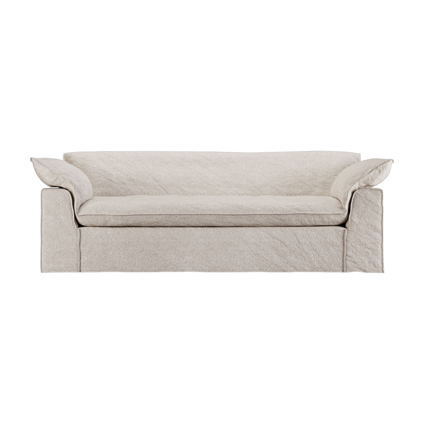 Divano in tessuto Taupe loop 244cm Nomad - HKLIVING