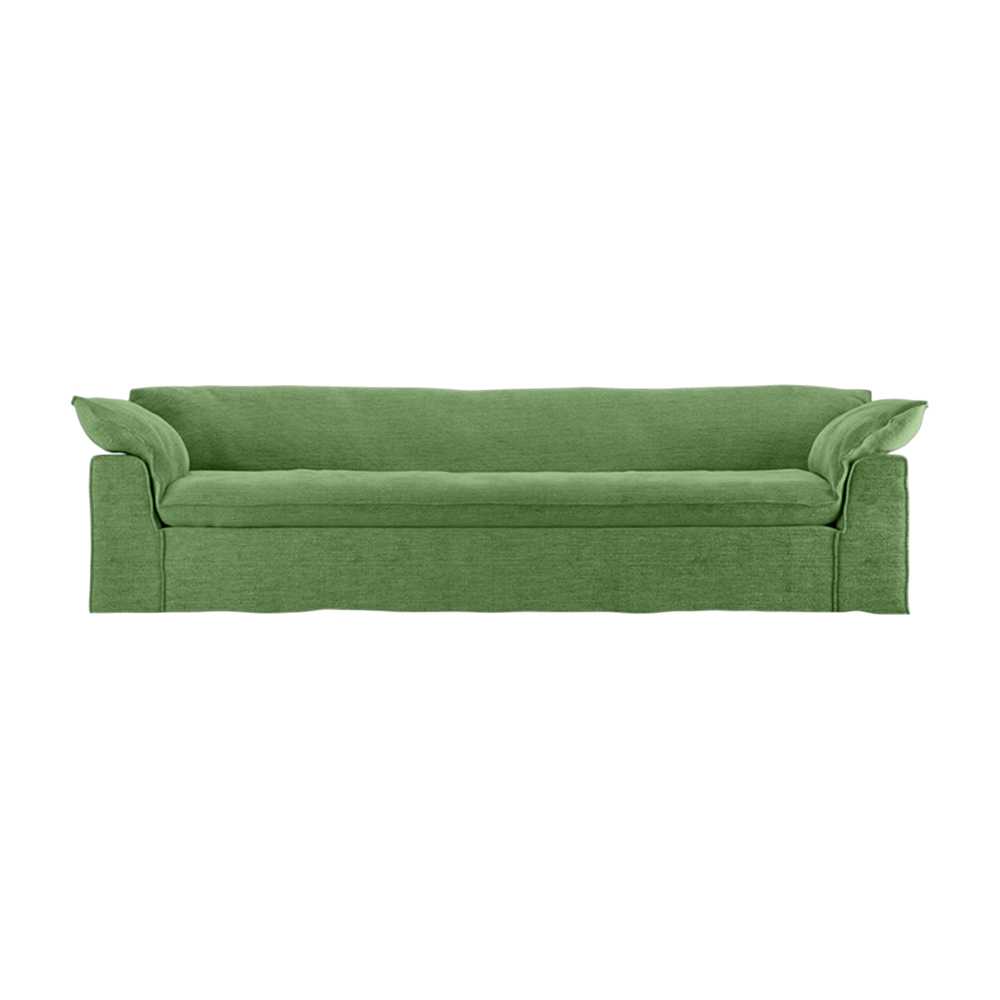 Divano in tessuto Royal velvet verde 305 cm Nomad - HKLIVING