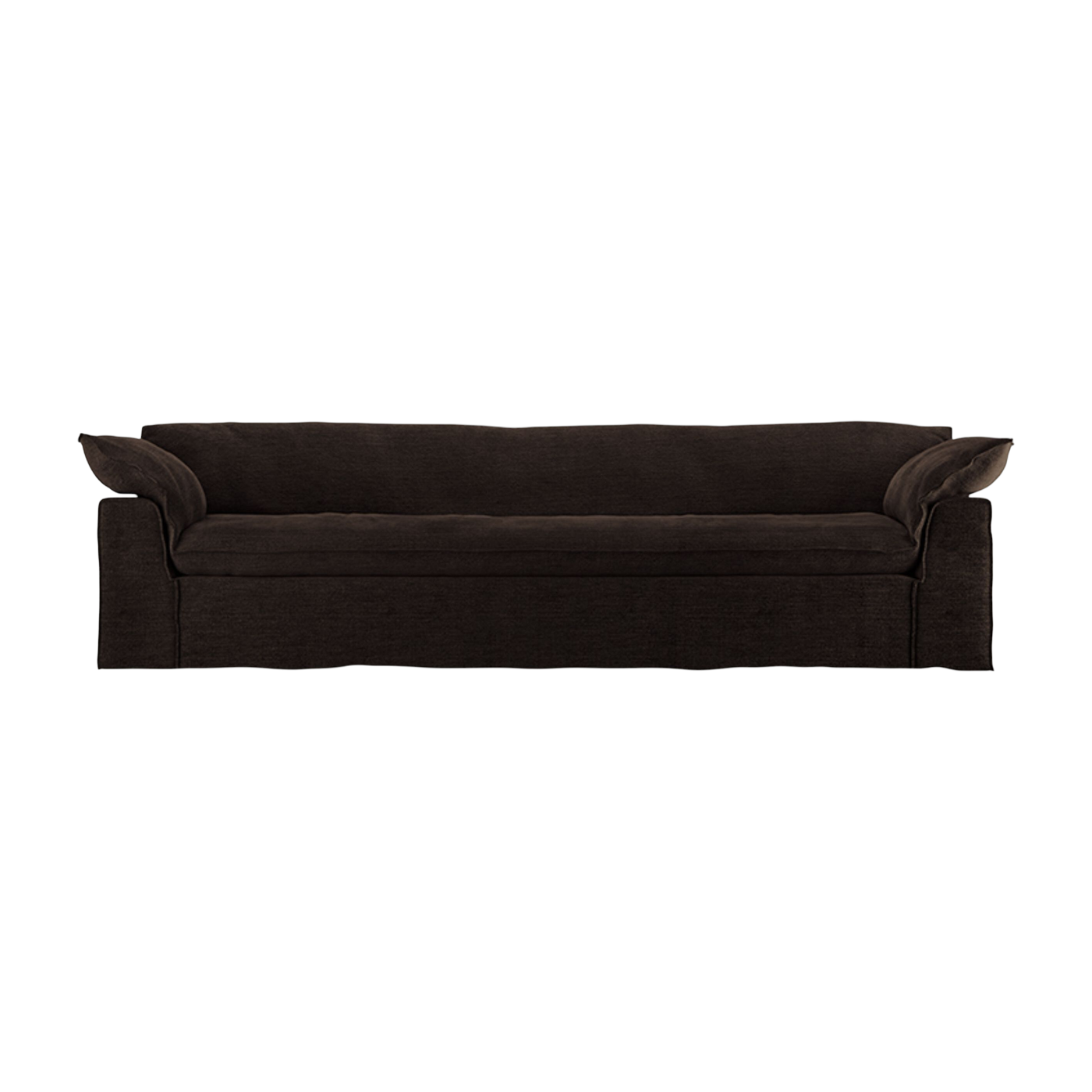 Divano in tessuto Royal velvet espresso 305cm Nomad - HKLIVING