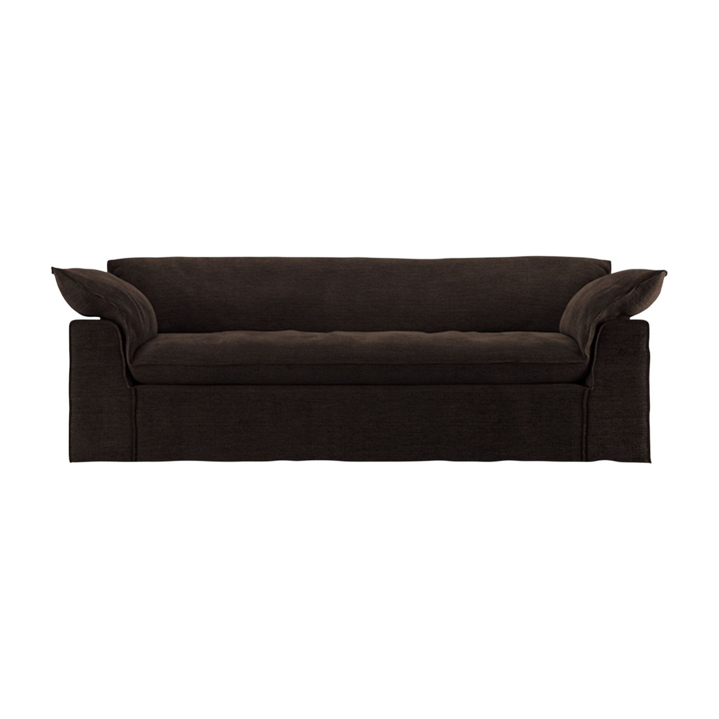 Divano in tessuto Royal velvet espresso 244cm Nomad - HKLIVING