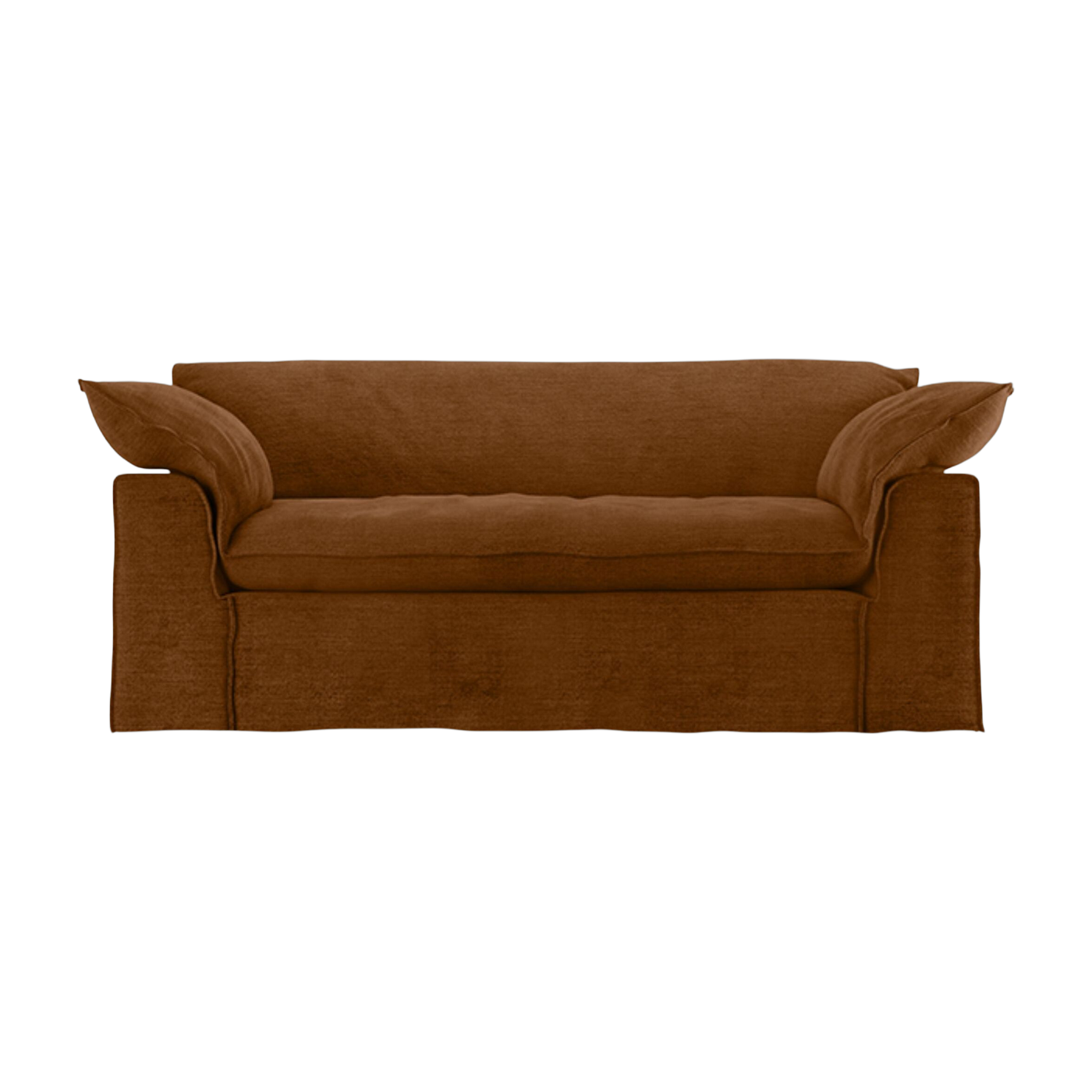 Divano in tessuto Royal velvet caramello 204cm Nomad - HKLIVING