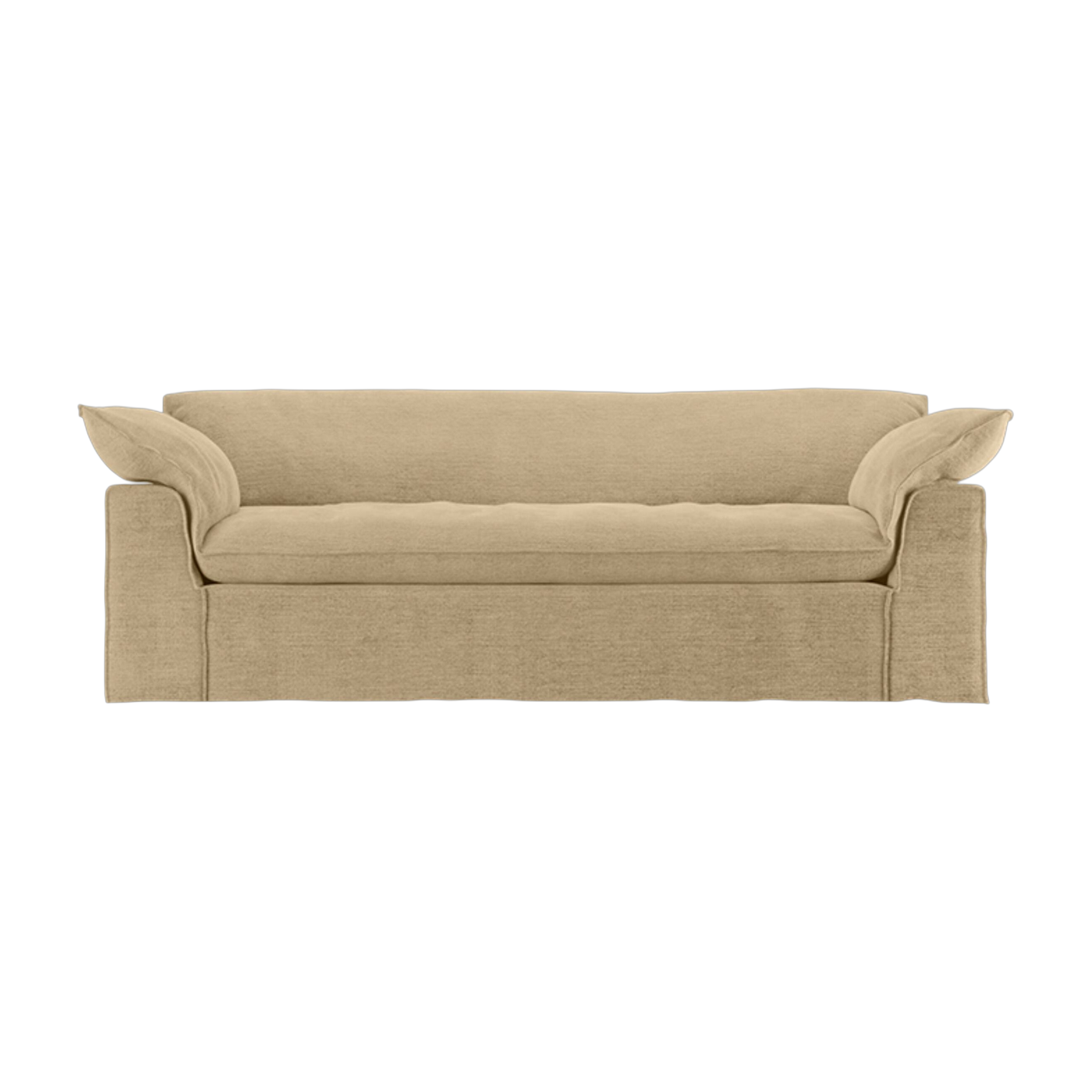 Divano in tessuto Royal velvet cream 244cm Nomad - HKLIVING