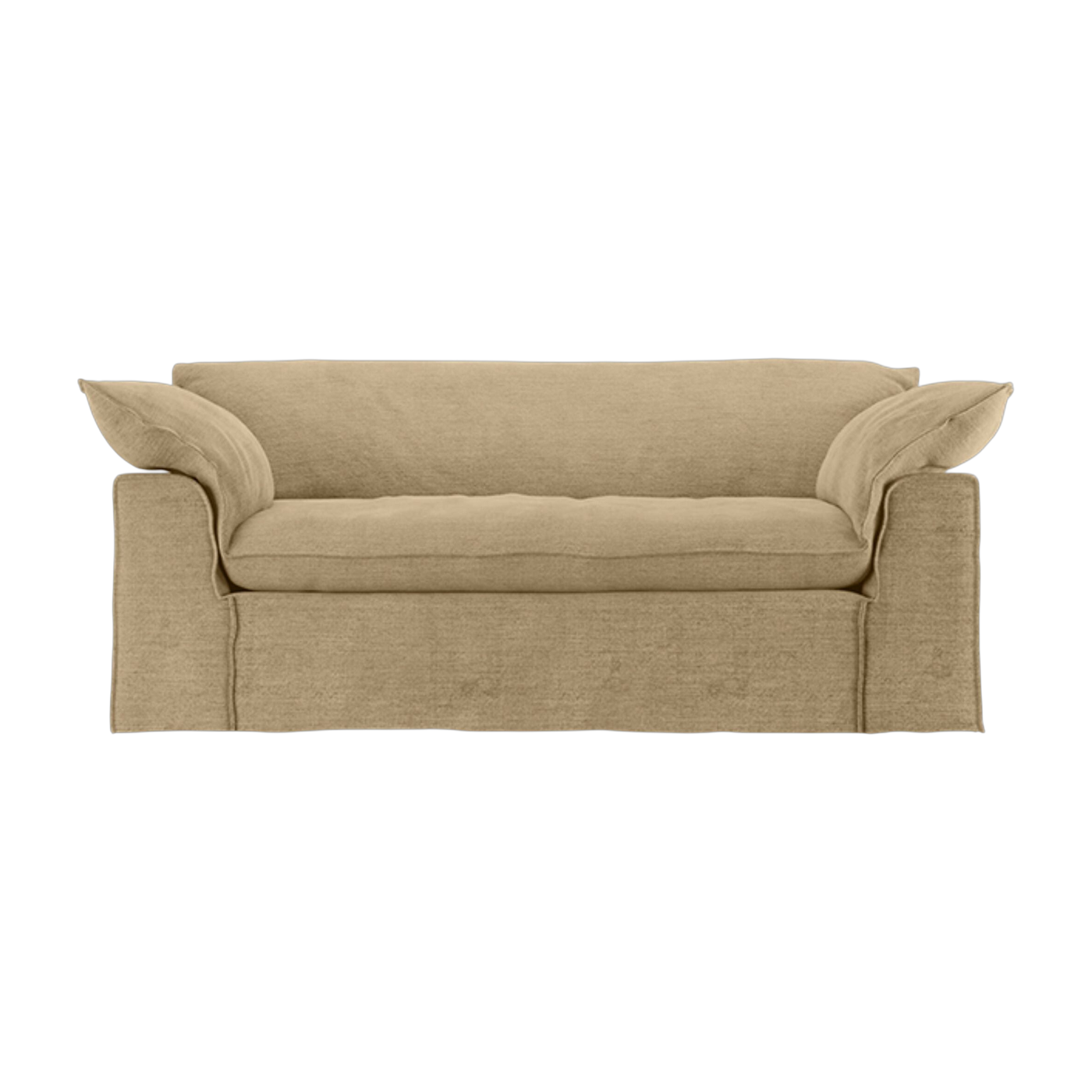 Divano in tessuto Royal velvet cream 204 cm Nomad - HKLIVING
