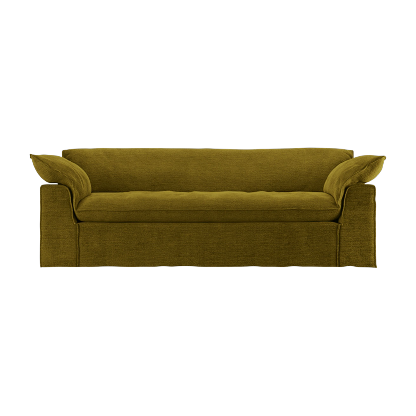 Divano in tessuto Royal velvet olive 244cm Nomad - HKLIVING