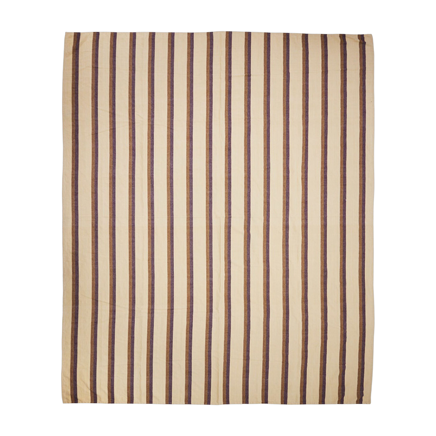 Vida Copriletto a righe castagno/crema 230X275Cm - HKLIVING