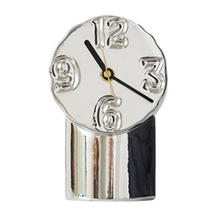 Retro-Uhr aus Keramik Chrom - HKLIVING