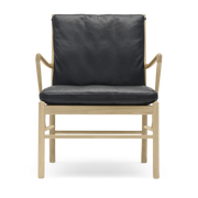 Sessel aus geölter Eiche und Sitzfläche aus Leder thor 301 85cm OW149 -. Carl Hansen & Søn