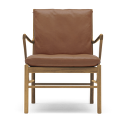 Sessel aus geölter Eiche und Sitzfläche aus Leder thor 307 85cm OW149 -. Carl Hansen & Søn