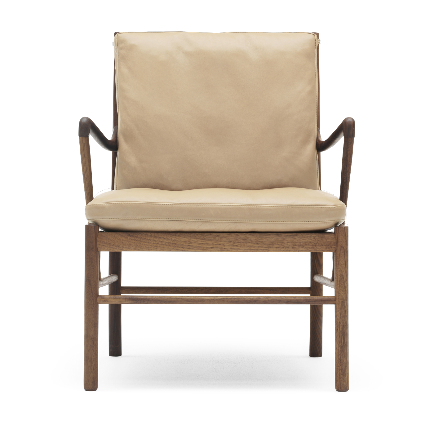 كرسي من الجوز المشبع بالزيت والمقعد من جلد sif 90 85cm OW149 - Carl Hansen & Søn