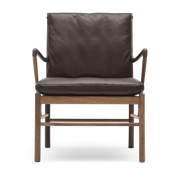 Sillón de nogal aceitado y asiento de cuero thor 306 85cm OW149 - Carl Hansen & Søn
