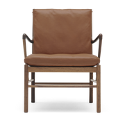Oiled walnut armchair with thor 307 85cm leather seat OW149 - Carl Hansen & Søn