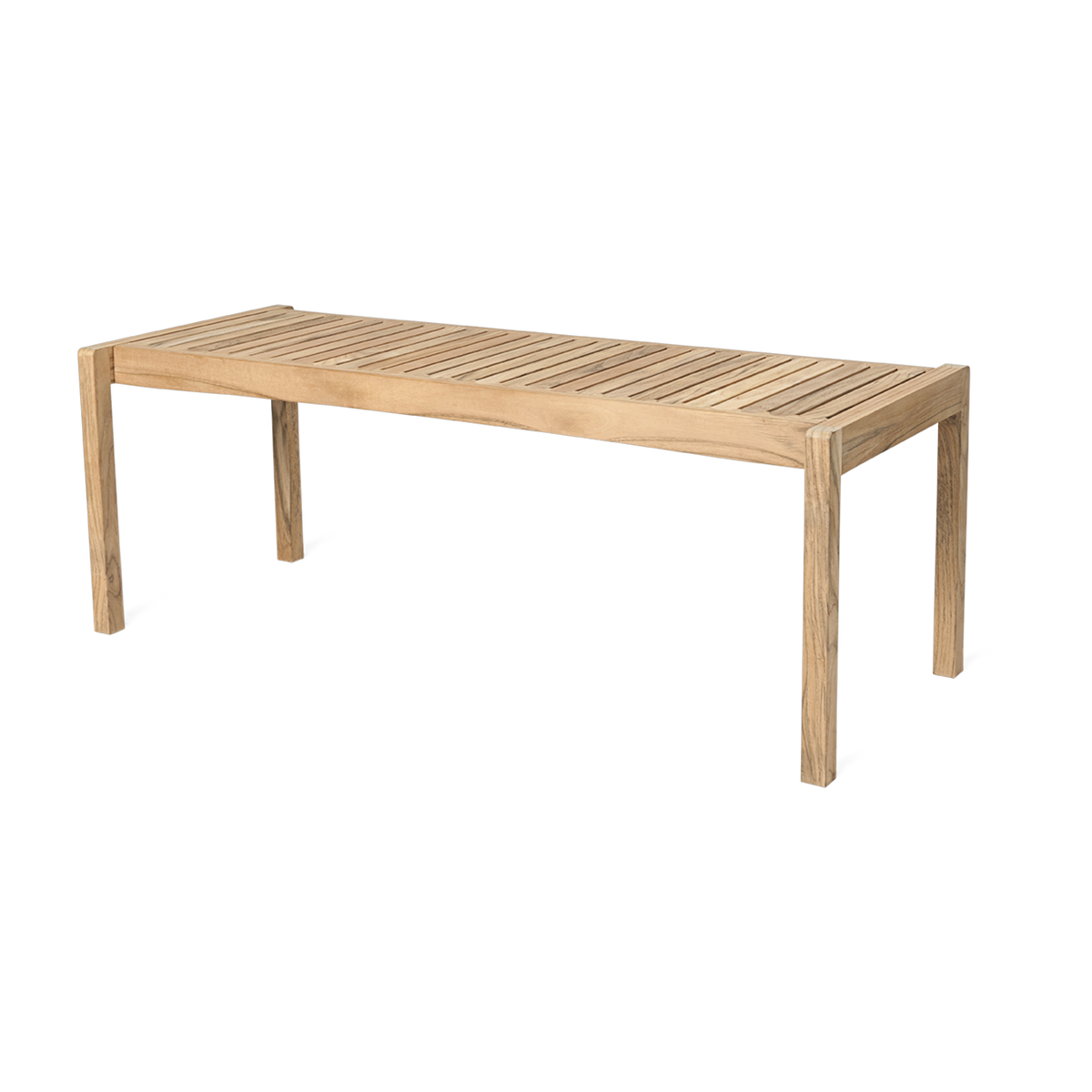 Banco de exterior de teca sin tratar 123, 5x48, 5cm AH912 - Carl Hansen & Søn