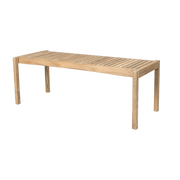 Banc d'extérieur en teck non traité 123,5x48,5cm AH912 - Carl Hansen & Søn