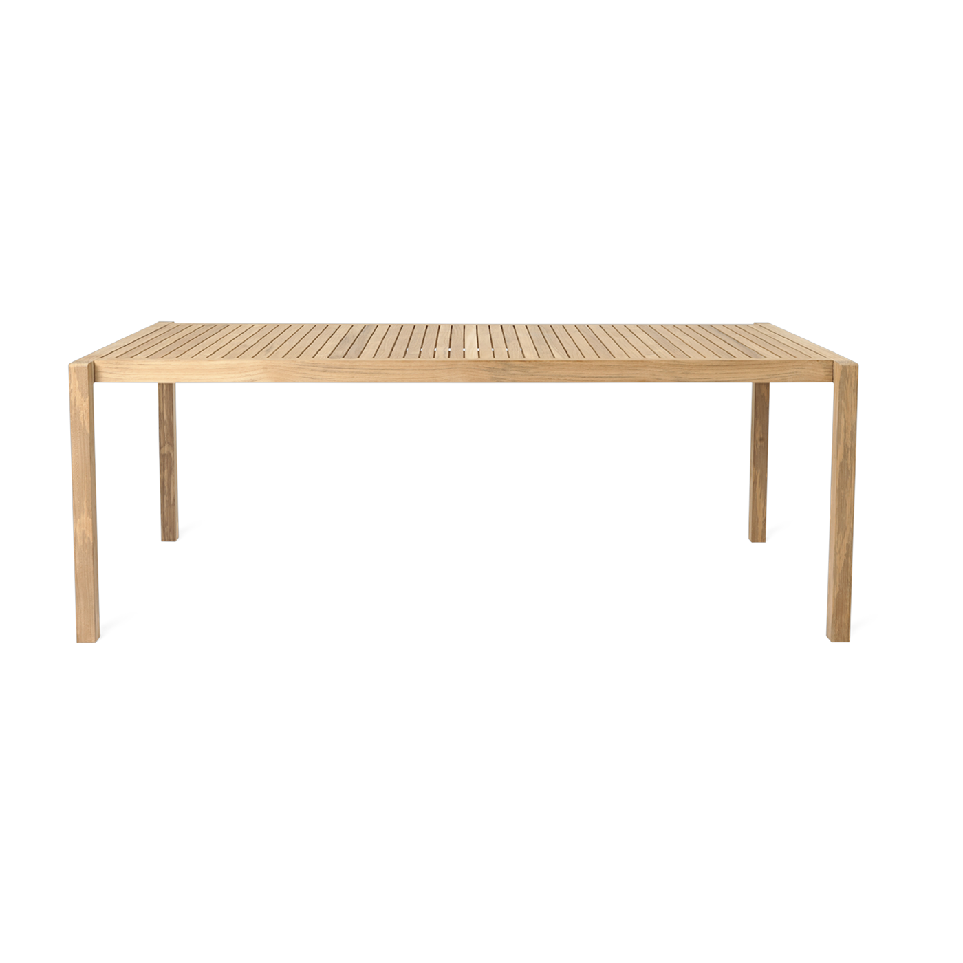 Rechteckiger Outdoor-Esstisch aus unbehandeltem Teakholz 203x100cm AH901 - -. Carl Hansen & Søn