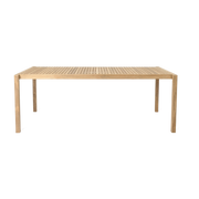 Rectangular outdoor dining table in untreated teak 203x100cm AH901 - Carl Hansen & Søn
