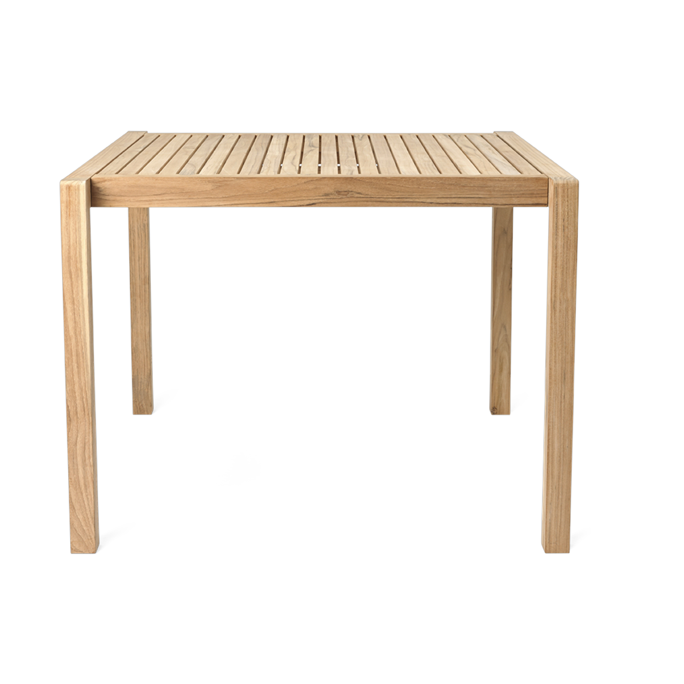 Quadratischer Outdoor-Esstisch aus unbehandeltem Teakholz 100x98, 5cm AH902 - Carl Hansen & Søn