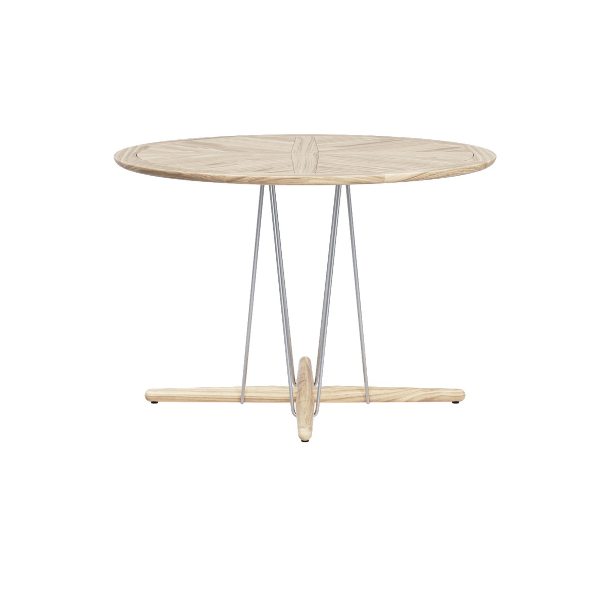 Esstisch ronde Outdoor aus unbehandeltem Teakholz 110x74cm E022 -. Carl Hansen & Søn