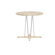 Mesa de comedor ronde en madera de teca sin tratar 80x74cm E022 - Carl Hansen & Søn