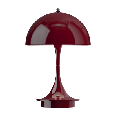 Panthella 160 Portable V3 portable lamp in burgundy - Louis Poulsen