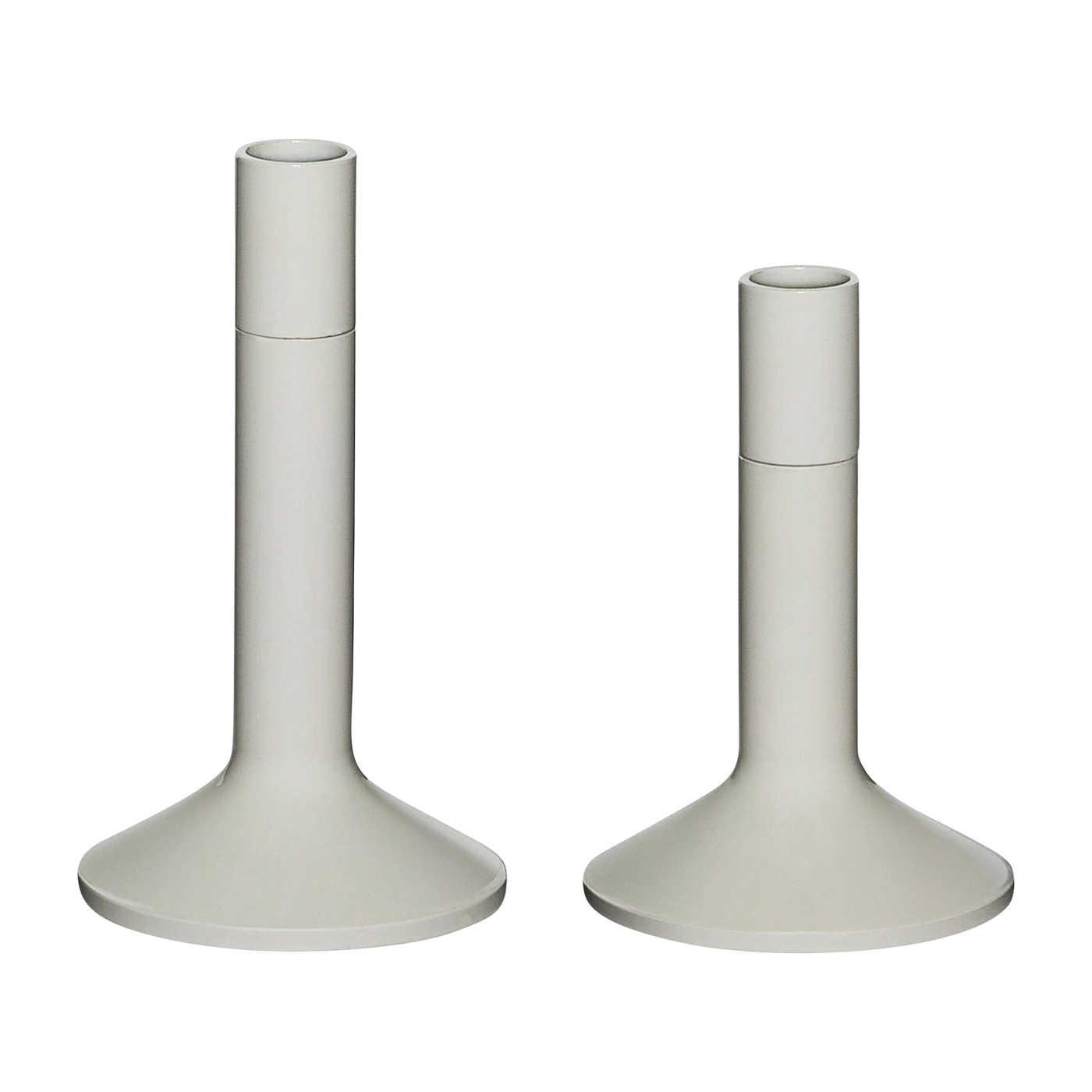 2 Bougeoirs en fer gris clair Kindred - Hübsch