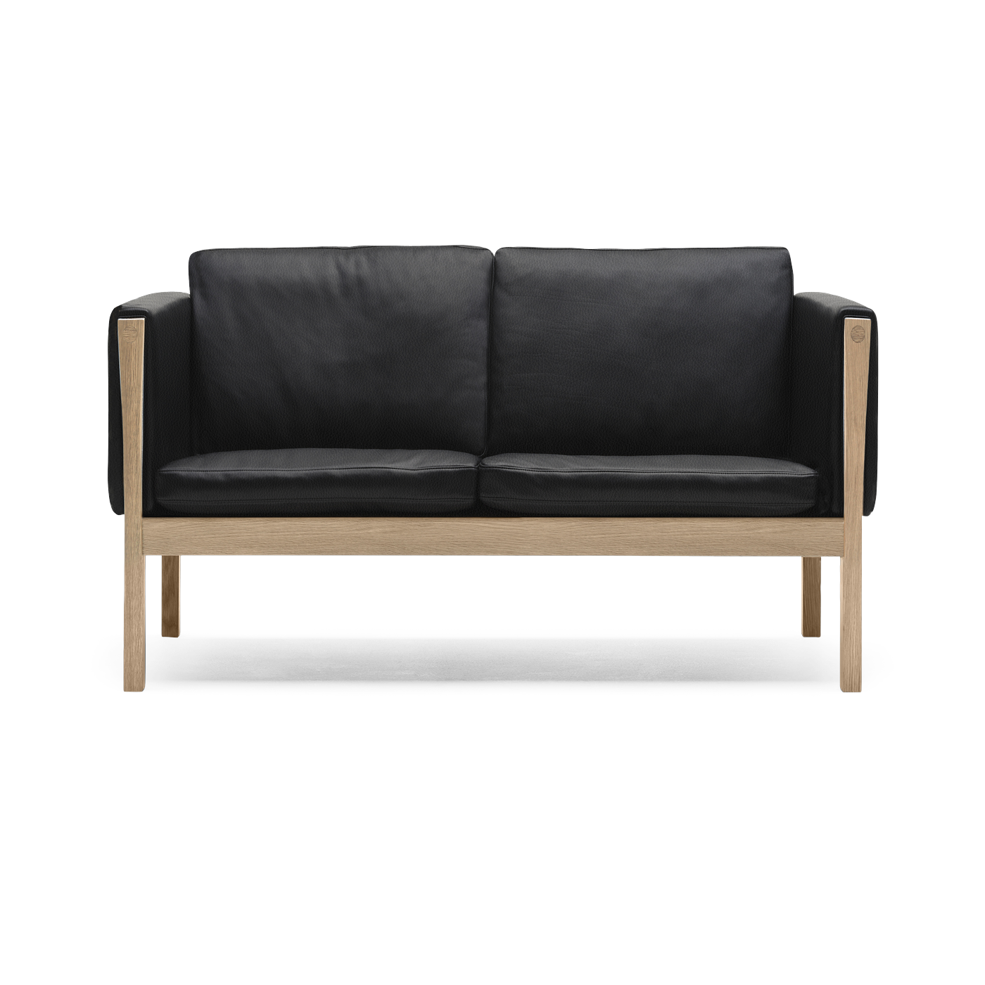 Divano a 2 posti in rovere oliato con sedile in pelle thor 301 137cm CH162 - Carl Hansen & Søn