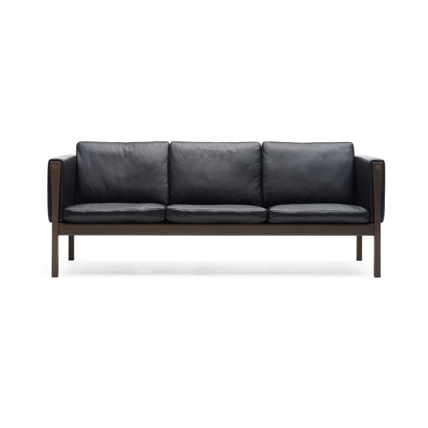 Canapé 3 places en noyer huilé et assise en cuir sif 98 195cm CH163 - Carl Hansen & Søn