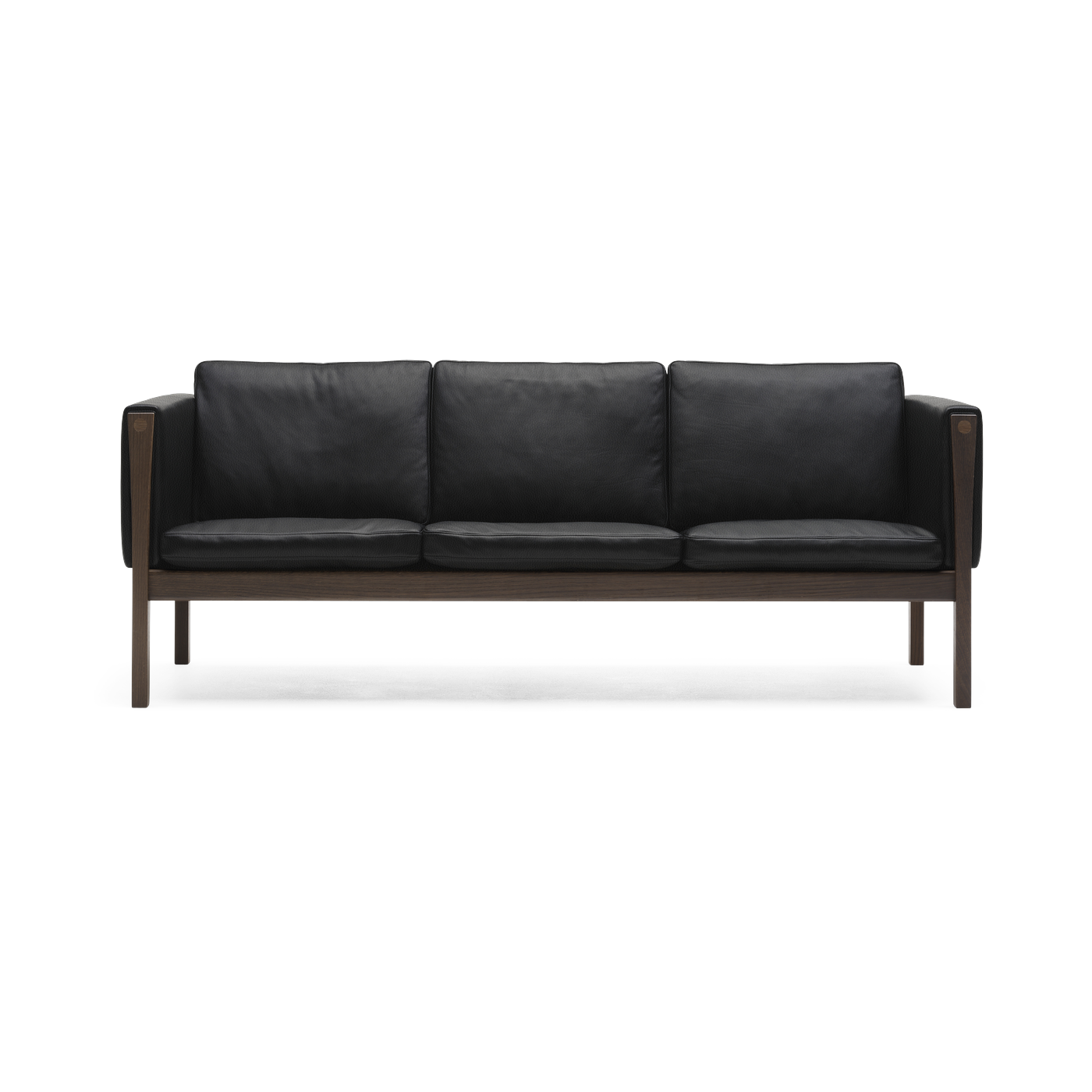 Canapé 3 places en noyer huilé et assise en cuir thor 301 195cm CH163 - Carl Hansen & Søn