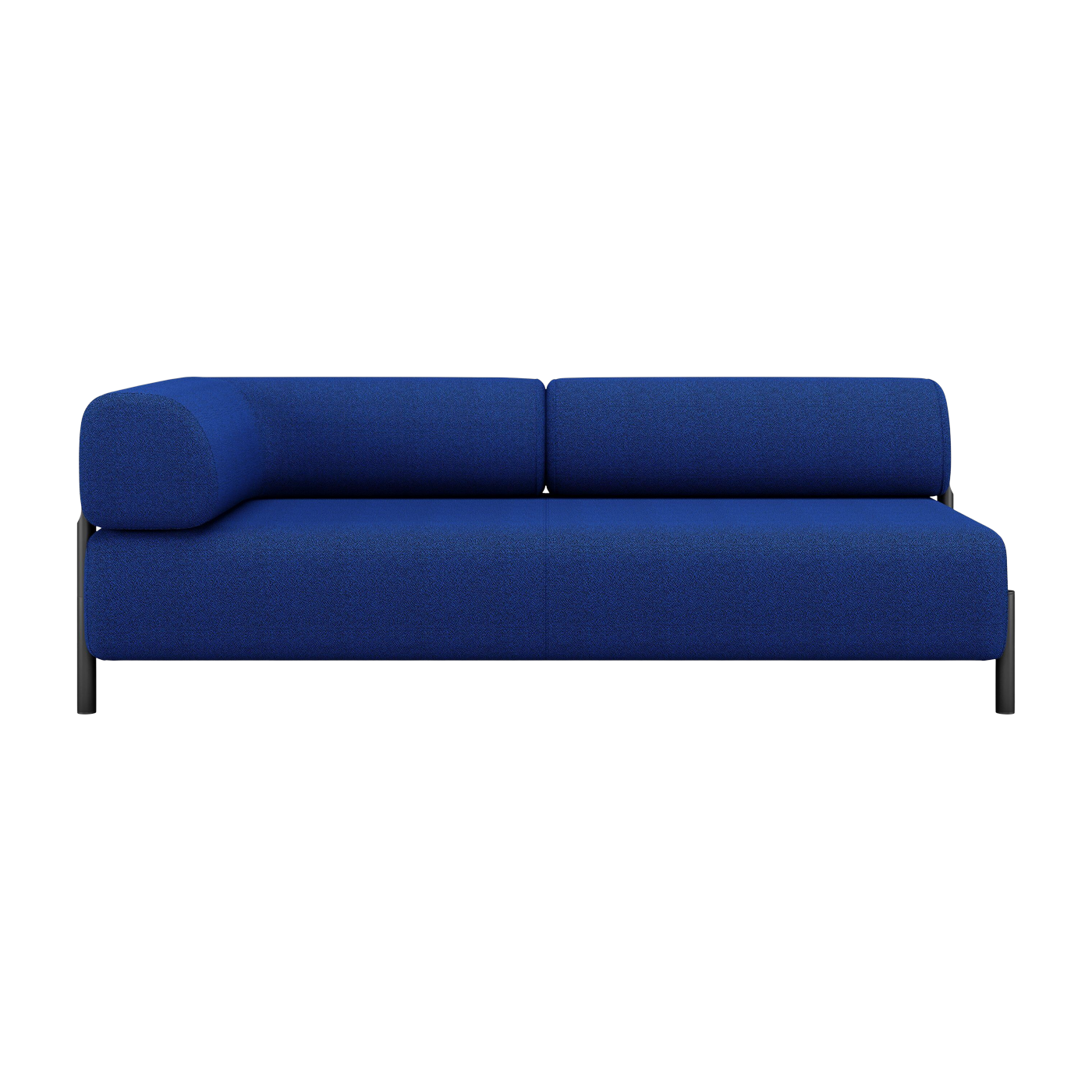 Divano a due posti con bracciolo angle sinistra blu Palo - Hem