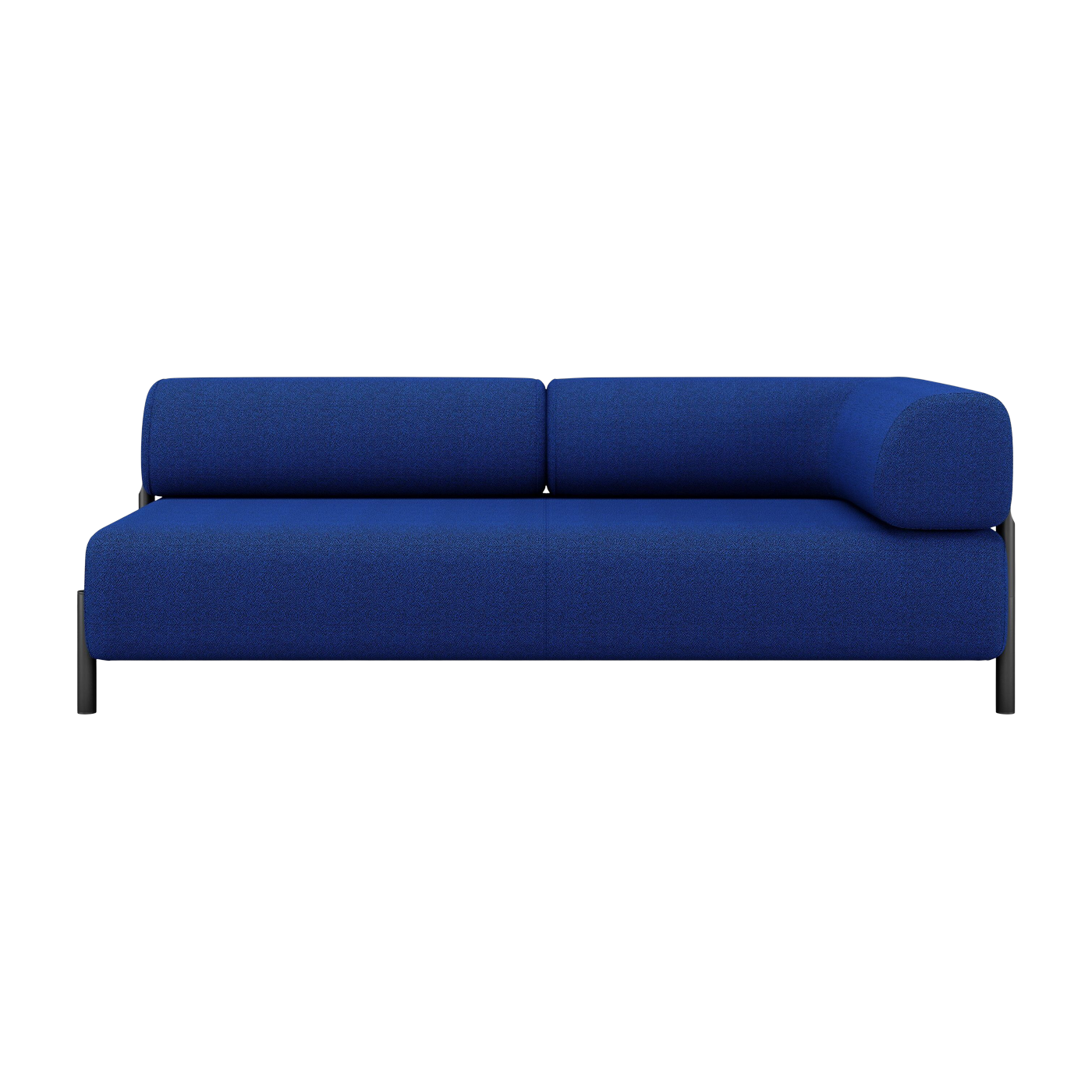 Divano a due posti con braccioli di angle blu dritto Palo - Hem
