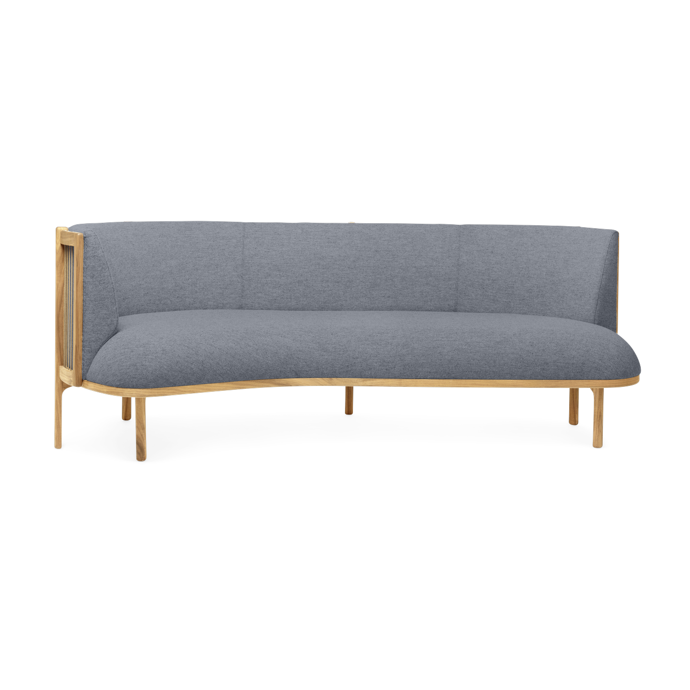 Sofa d' angle left in oiled oak and fiord seat 751 197cm RF1903 - Carl Hansen & Søn