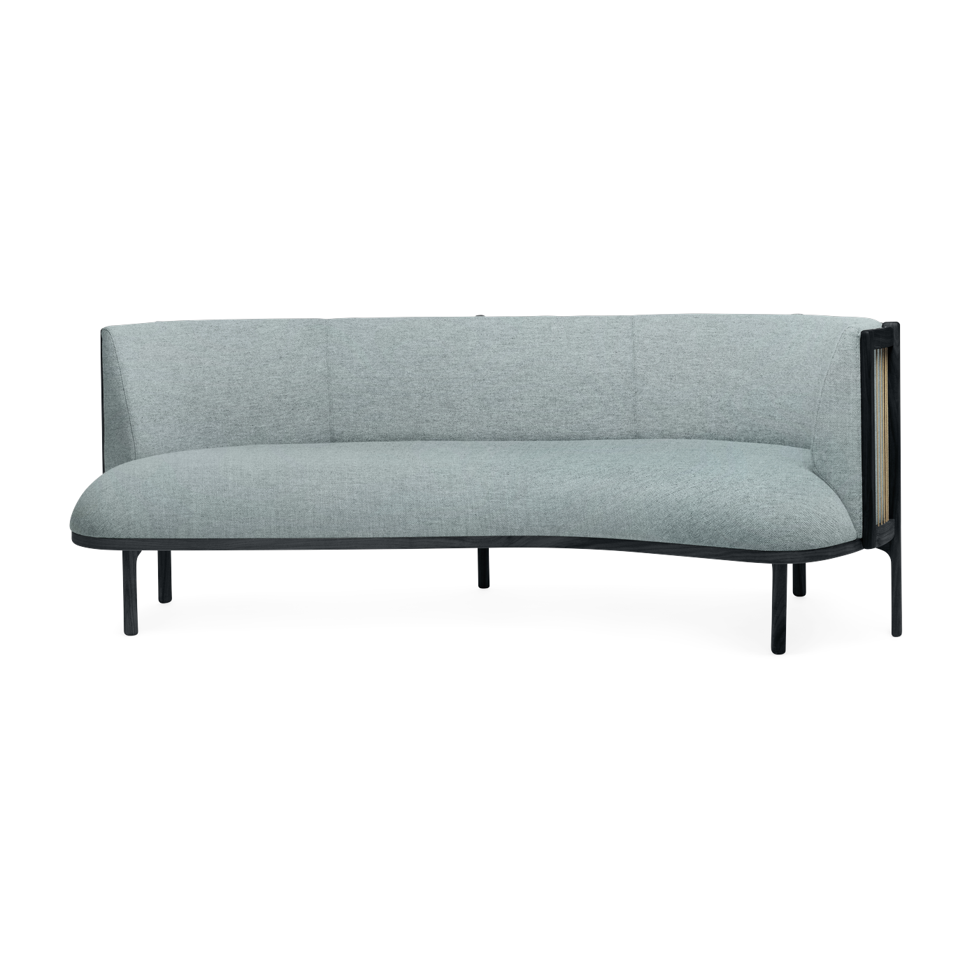 angle straight sofa in black oak with remix seat 823 197cm RF1903 - Carl Hansen & Søn
