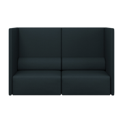Two seater sofa with high back in dark green Palo - Hem