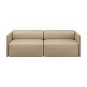 Divano a due posti con schienale basso beige Palo - Hem